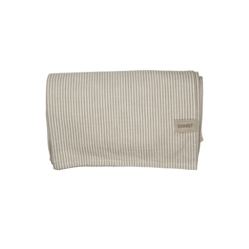 Duk 145x300 cm Beige/Vit Smal Rand