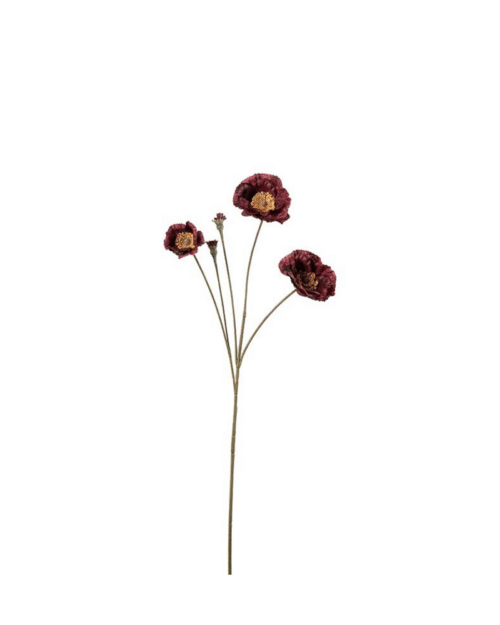Konstgjord Vallmo Burgundy 67 cm