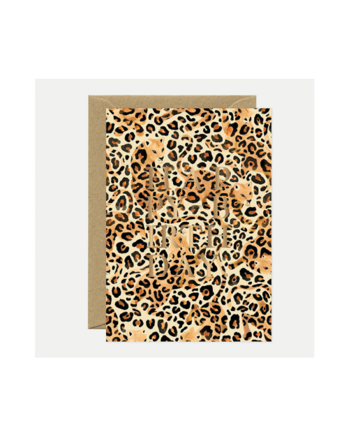 Grattis på Födelsedagen Leopard Kort