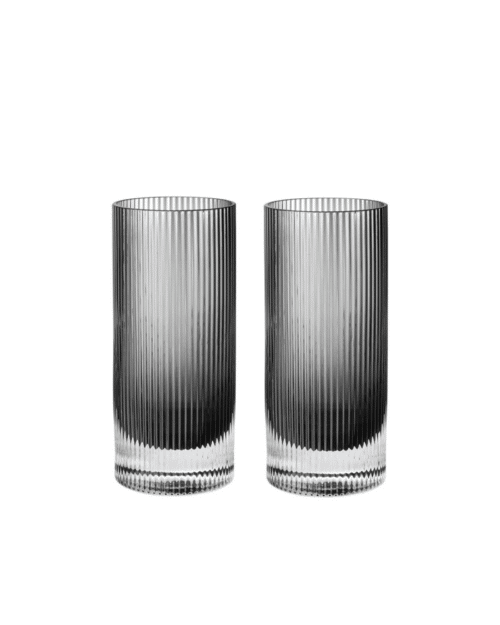 Ripple Highball Glas 2-pack Smoked Grey