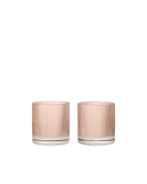 Ripple Tumbler Glas 2-pack Blush
