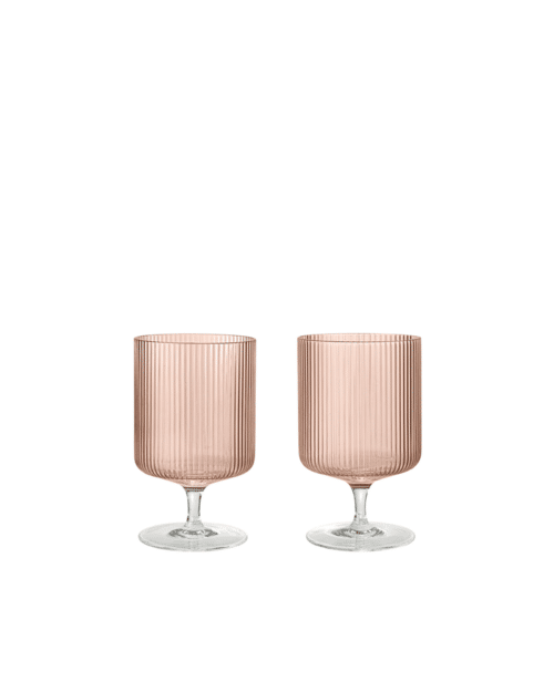 Ripple Wine Glasses Blush- Set of 2