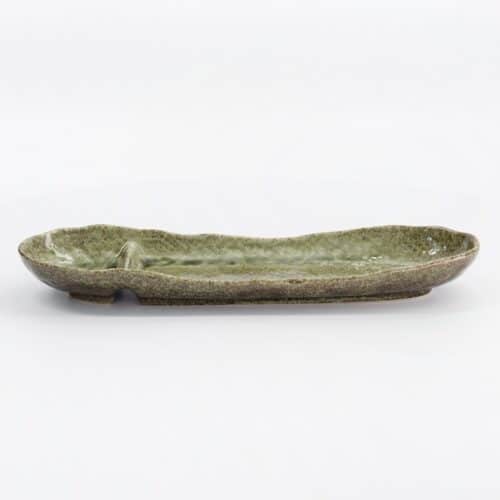 Mino Craft Ovalt Serveringsfat med Fack Grönt Porslin 33,5 cm