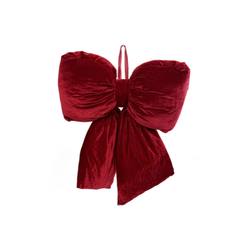 Sammetsrosett Röd 35 cm