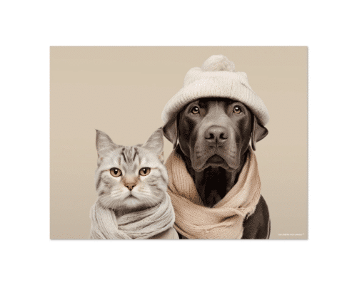 Katt och Hund Bordsunderlägg 40 × 30 cm