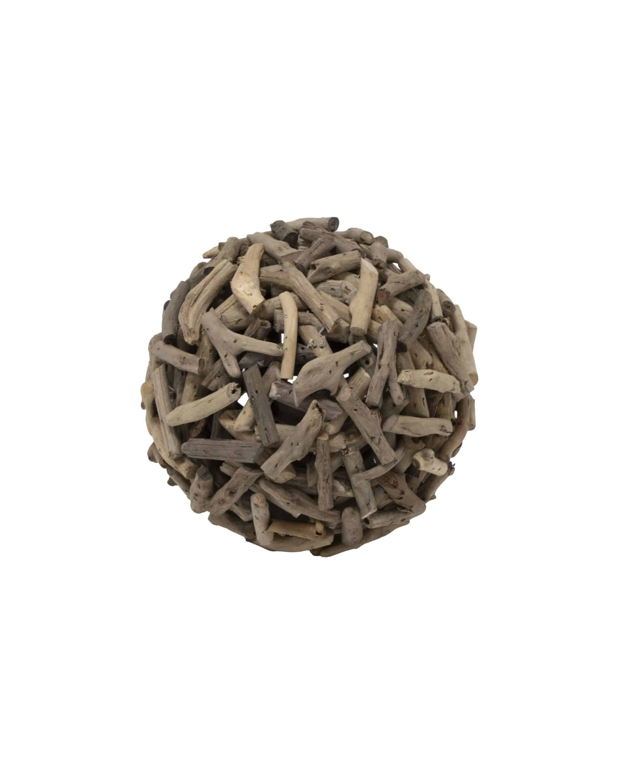 Dekorationskula av drivved 12 cm