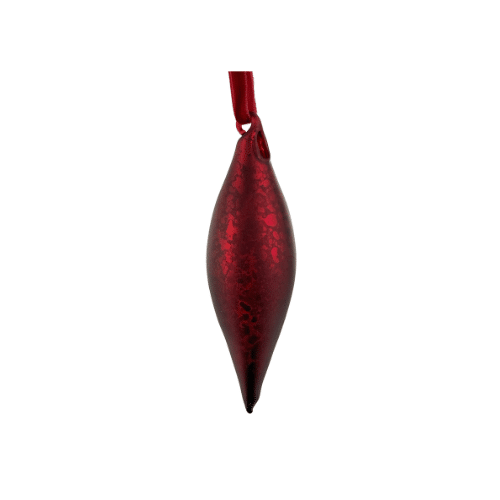 Glaskula Droppform Antik Vinröd 10 cm