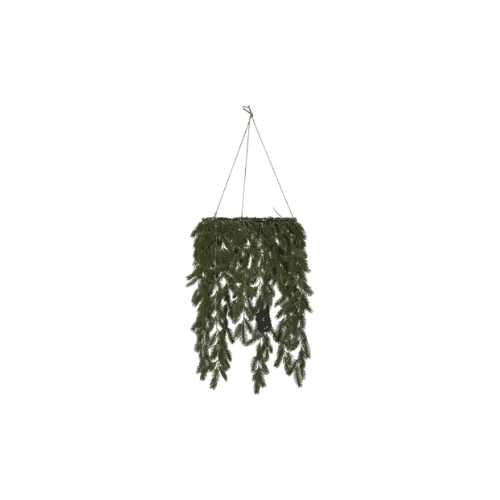 Hängande Krans Erna med LED – 50 cm, grön