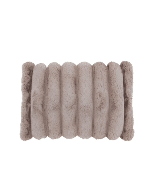 Liny Cushion L Taupe 40x60 cm – Randig Kuddfodral med Innerkudde