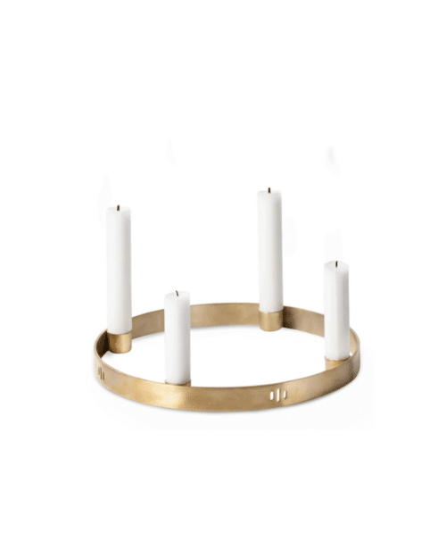 Ljusstake Cirkel Mässing- Liten