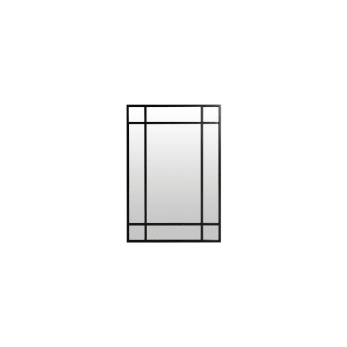 MANHATTAN spegel i metall 80×120 Svart