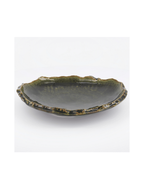 Mino Craft Amano Oribe Rund Tallrik Grön Porslin 26,5 cm