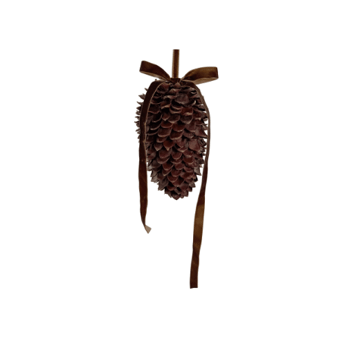 Kotte med Sammetsrosett Brun 24,5 cm
